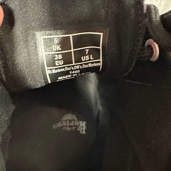 Dr. Martens Pink and Purple Plaid Lace-Up Combat Boots - Picture 13 of 15